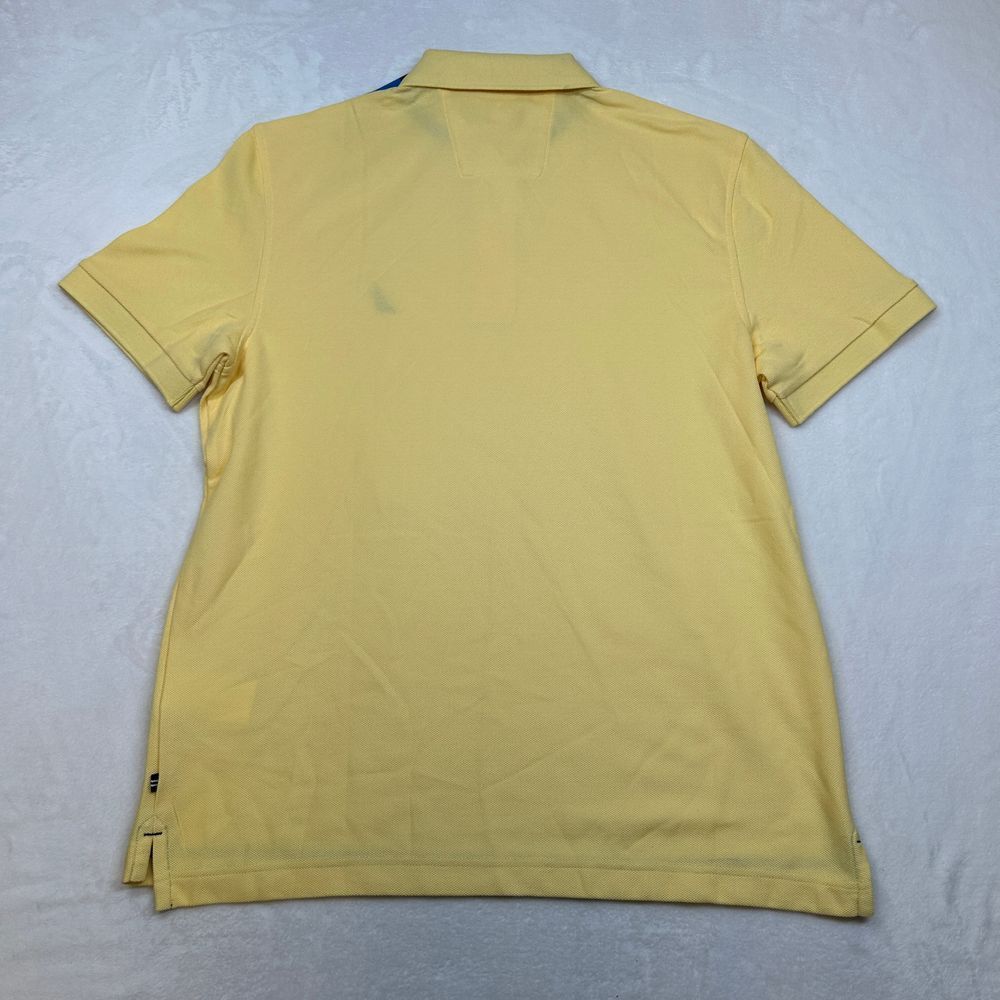 Nautica Performance Deck Polo Shirt Mens Medium Yellow Casual Classic Fit - Picture 3 of 7